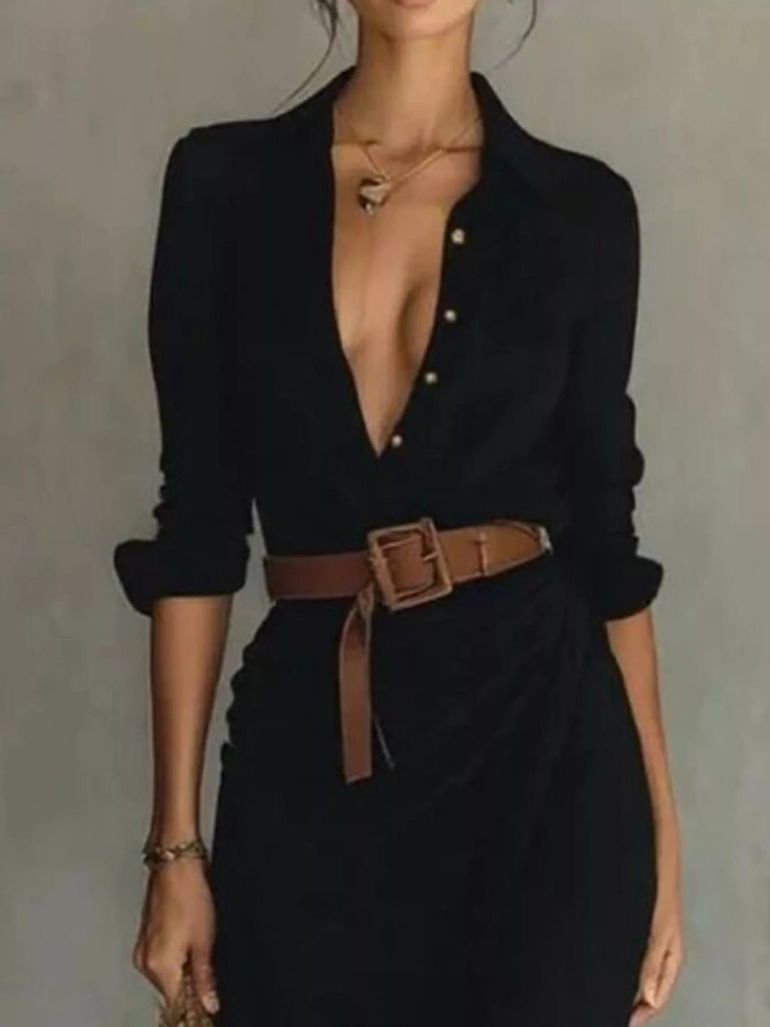 Eleanor | Women’s Belted Long-Sleeve Maxi Dress