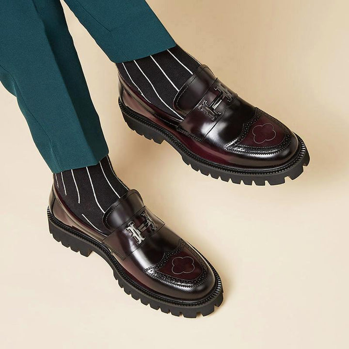 Harrison | Men's Chunky Platform Brogue Loafers