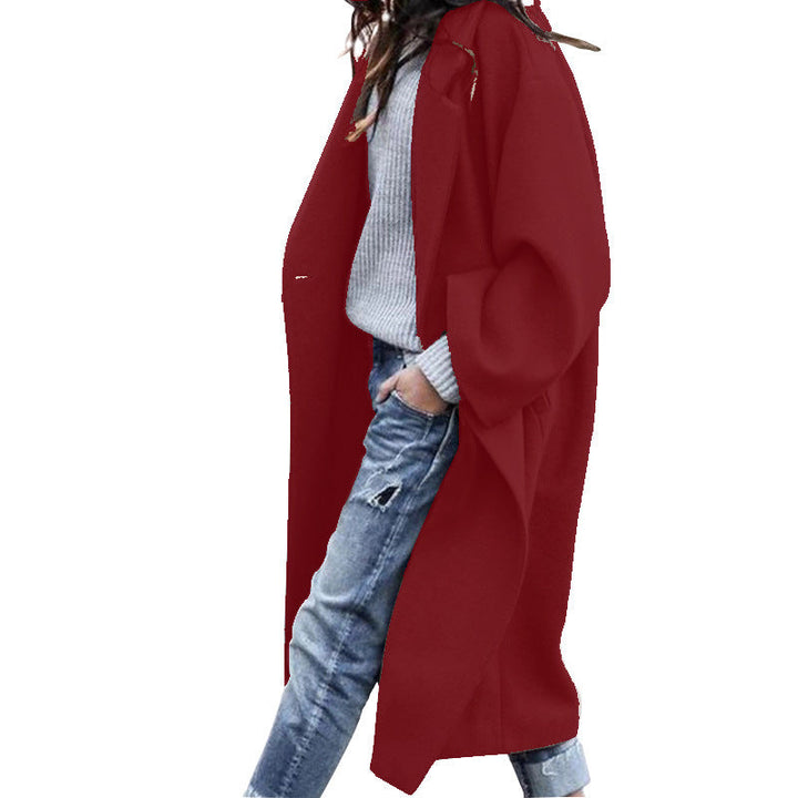 Ondine | Women's Long Single-Breasted Coat with Pockets