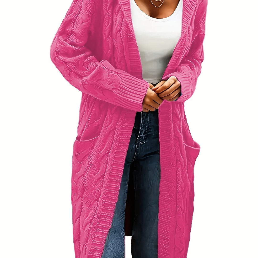 Marina | Plus Size Hooded Knit Cardigan