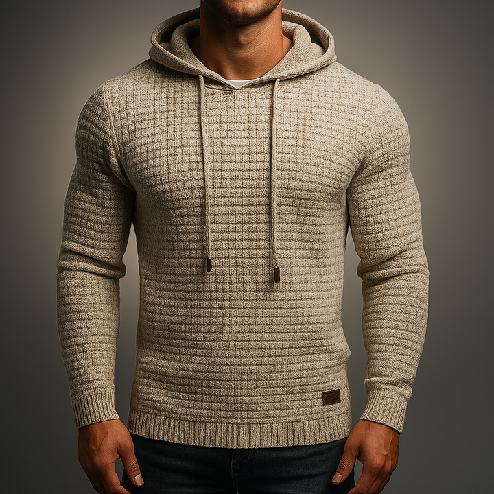 Sebastian | Men’s Knitted Drawstring Hoodie