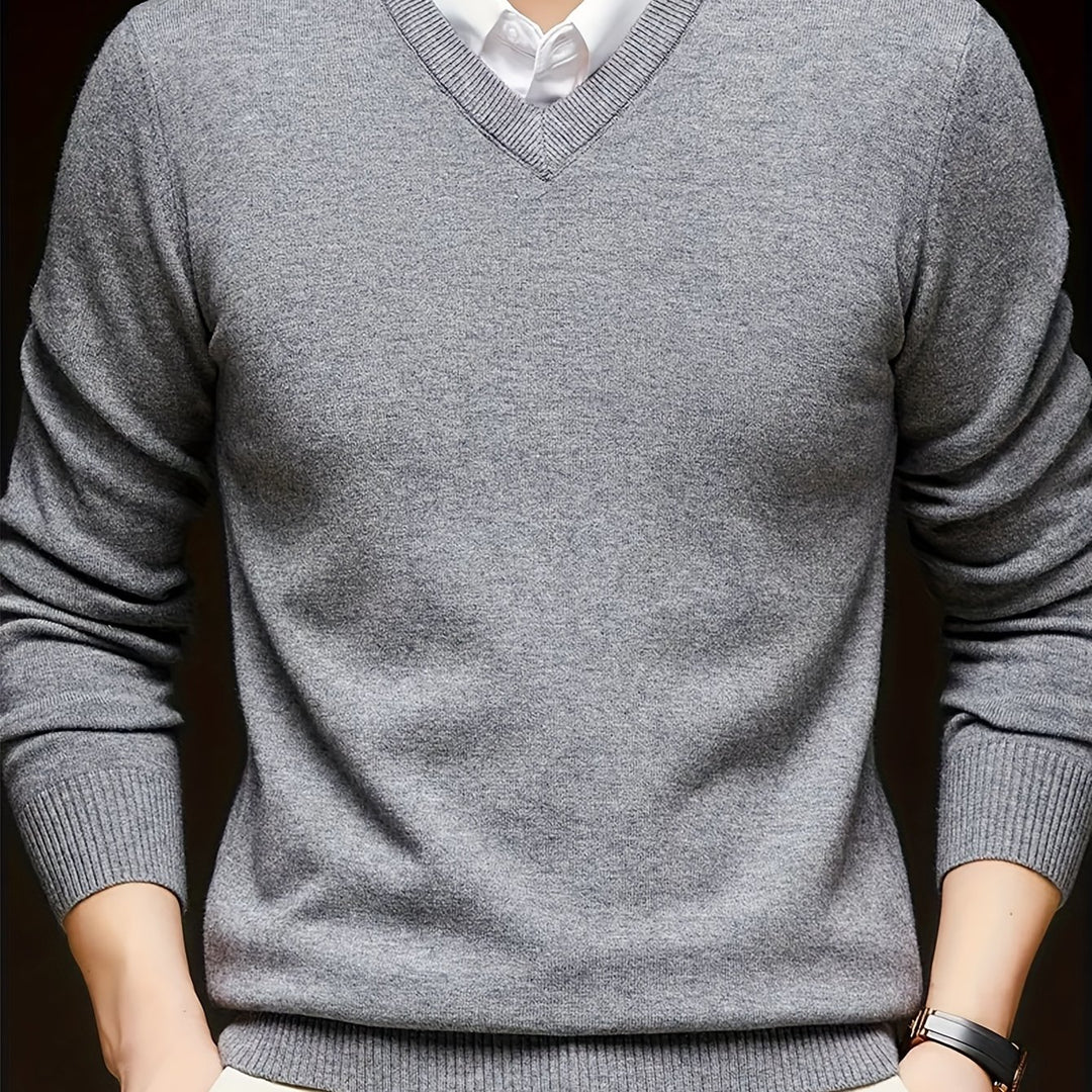 Adrian | Men’s V-Neck Knit Jumper