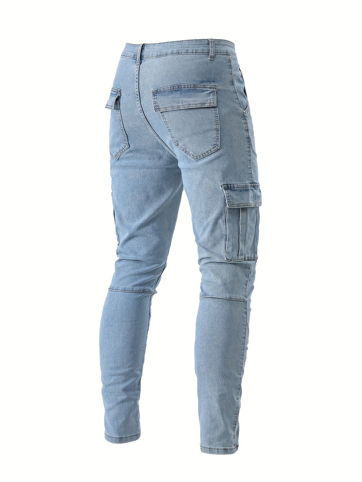 Tristan | Men’s Slim-Fit Cargo Jeans with Utility Pockets
