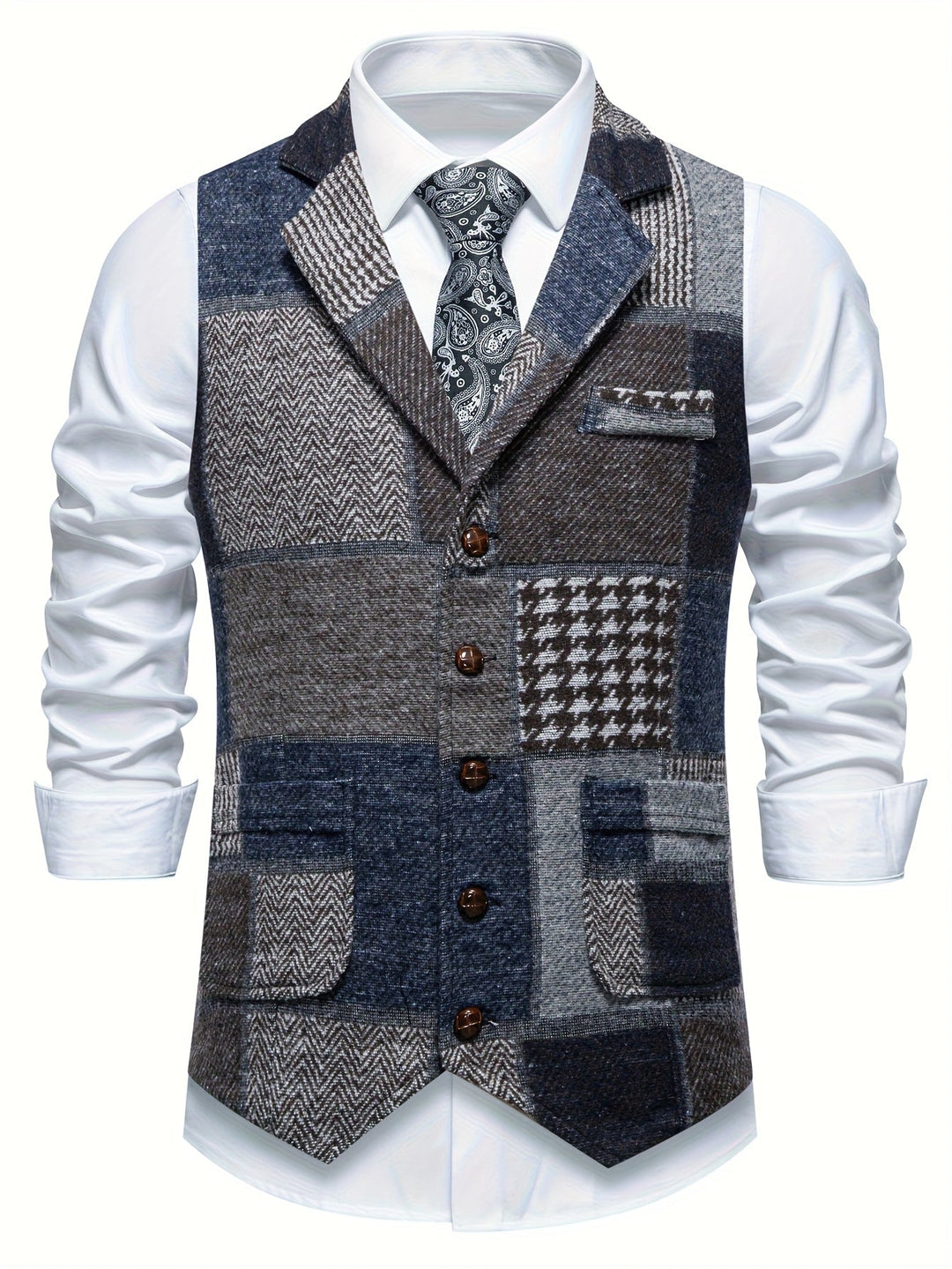 Alistair | Men’s Herringbone Tweed Waistcoat