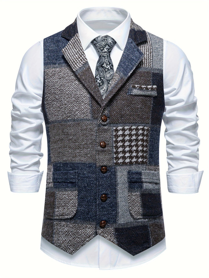 Alistair | Men’s Herringbone Tweed Waistcoat