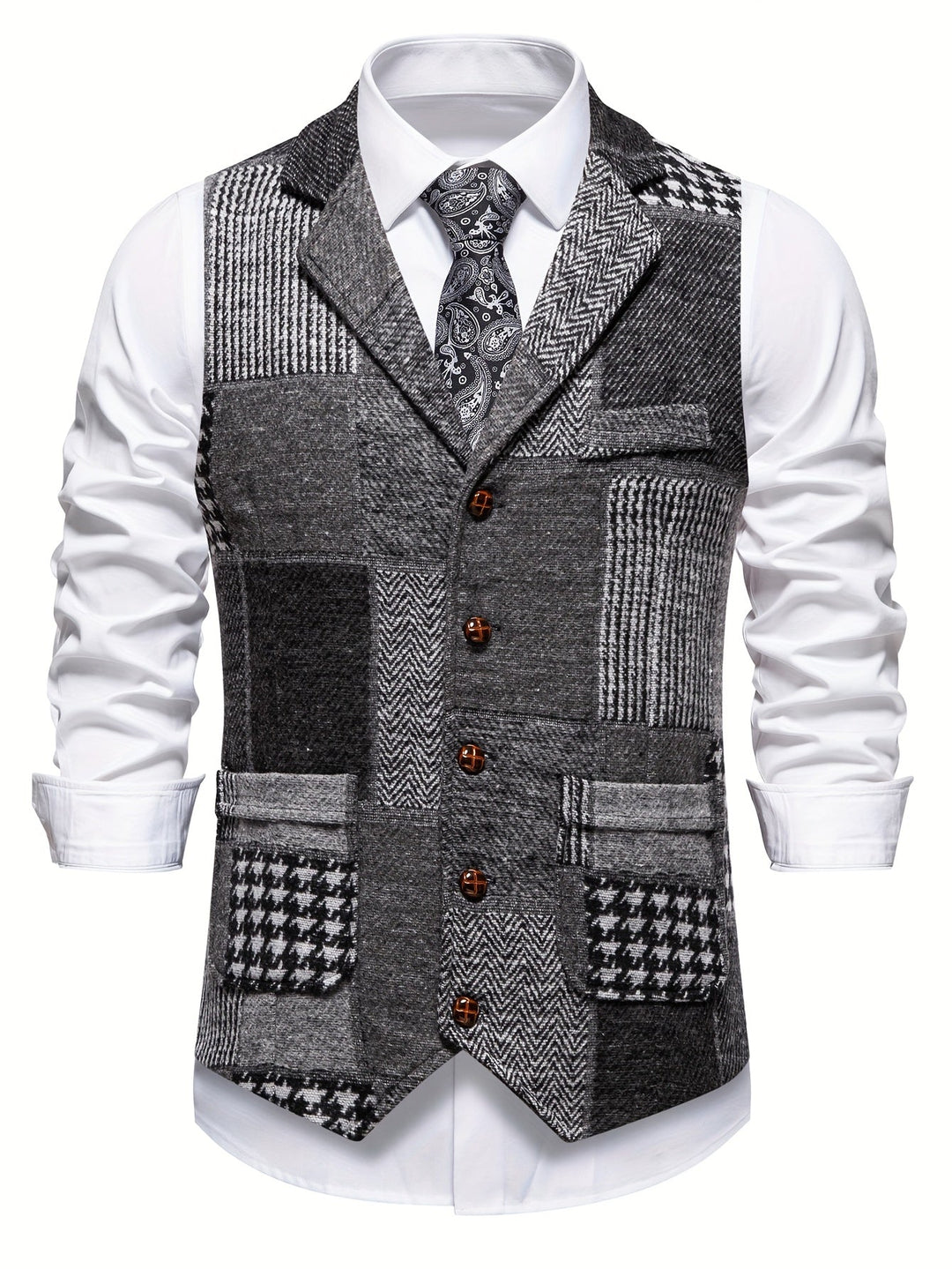 Alistair | Men’s Herringbone Tweed Waistcoat