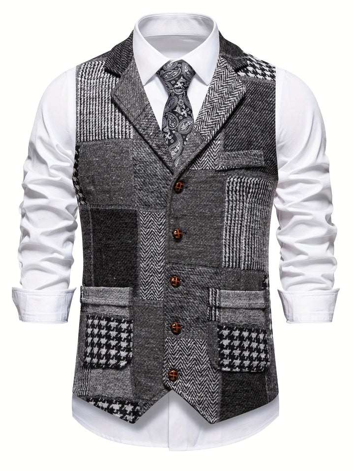 Alistair | Men’s Herringbone Tweed Waistcoat