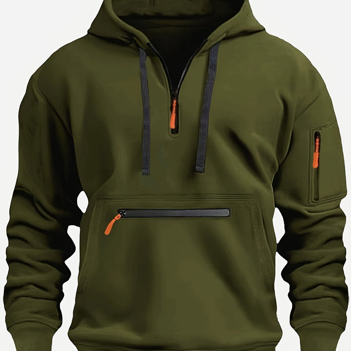 Finley | Men’s Half-Zip Hooded Sweatshirt with Zip Pockets