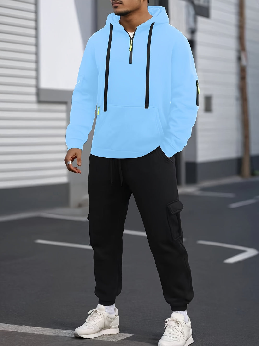 Finley | Men’s Half-Zip Hooded Sweatshirt with Zip Pockets