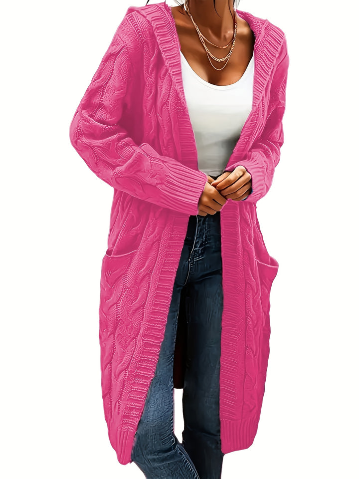 Marina | Plus Size Hooded Knit Cardigan