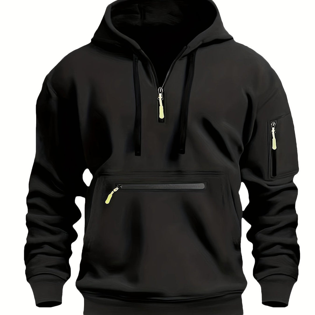 Finley | Men’s Half-Zip Hooded Sweatshirt with Zip Pockets