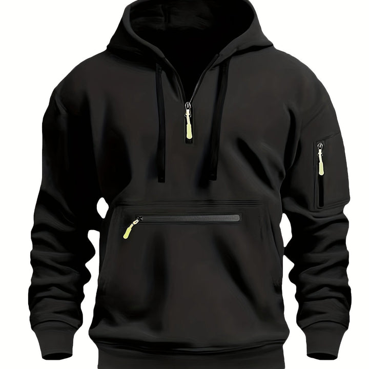 Finley | Men’s Half-Zip Hooded Sweatshirt with Zip Pockets