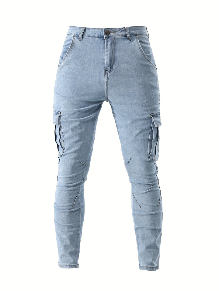Tristan | Men’s Slim-Fit Cargo Jeans with Utility Pockets