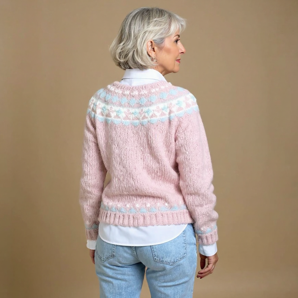 Philippa | Women's Vintage-Style Nordic-Pattern Cardigan