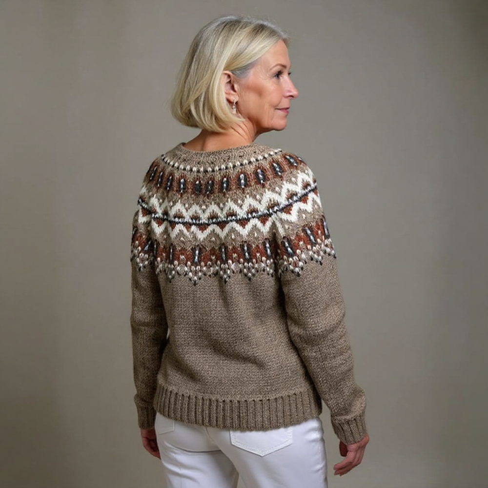 Juliet | Women's Vintage-Style Nordic-Pattern Cardigan