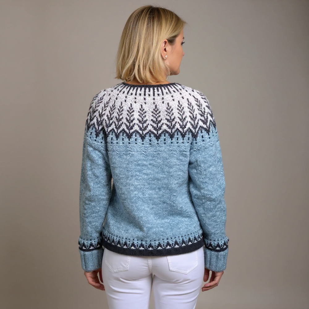 Annabel | Women's Retro Nordic-Pattern Cardigan