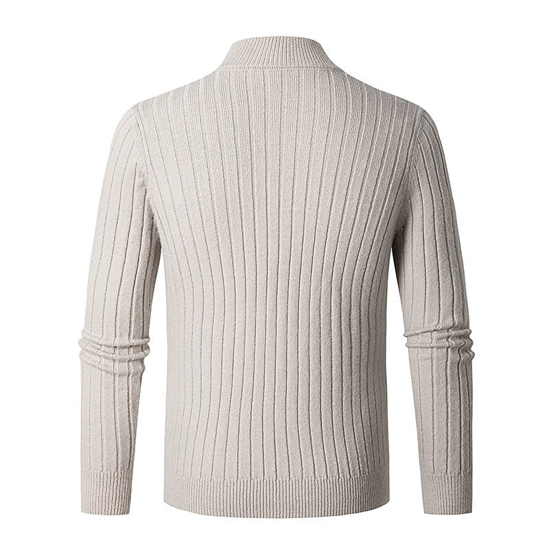 Elliot | Men's Ribbed Quarter-Zip Jumper