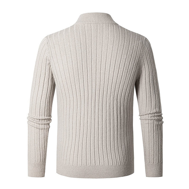 Elliot | Men's Ribbed Quarter-Zip Jumper