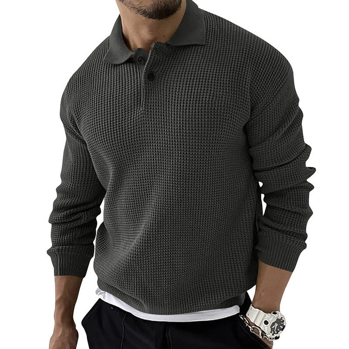 Edmund | Men's Waffle Knit Polo Jumper