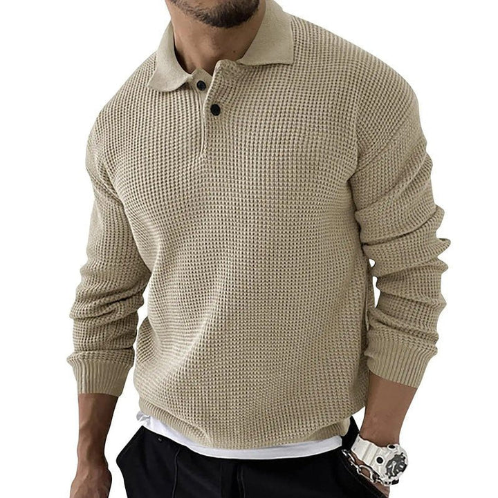 Edmund | Men's Waffle Knit Polo Jumper
