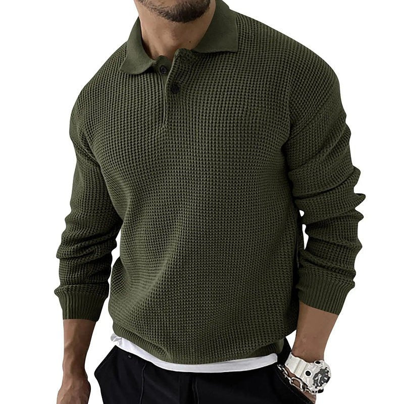 Edmund | Men's Waffle Knit Polo Jumper