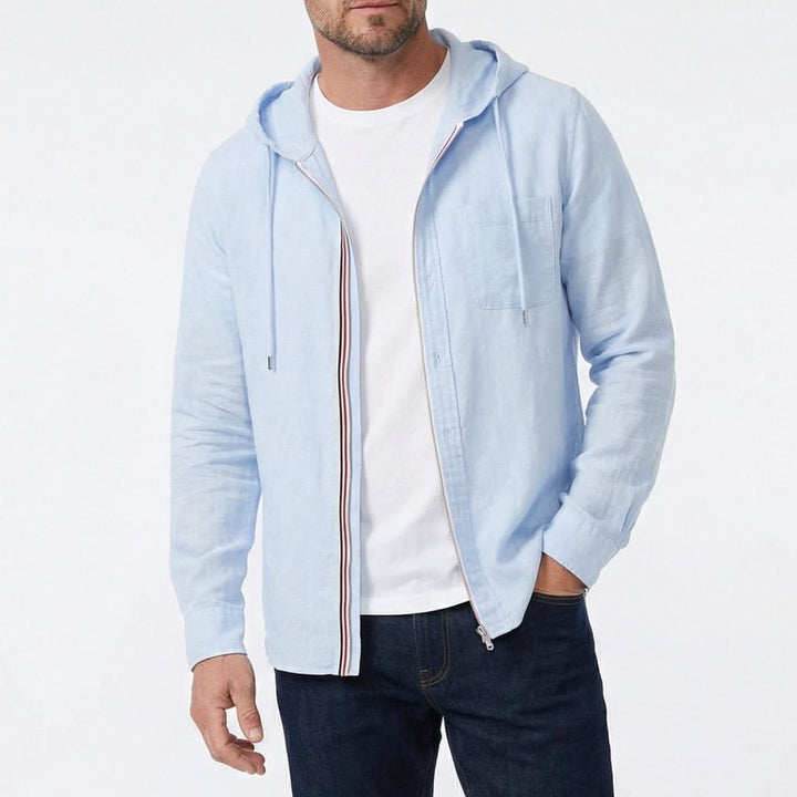 Arden | Linen-Blend Hooded Pullover