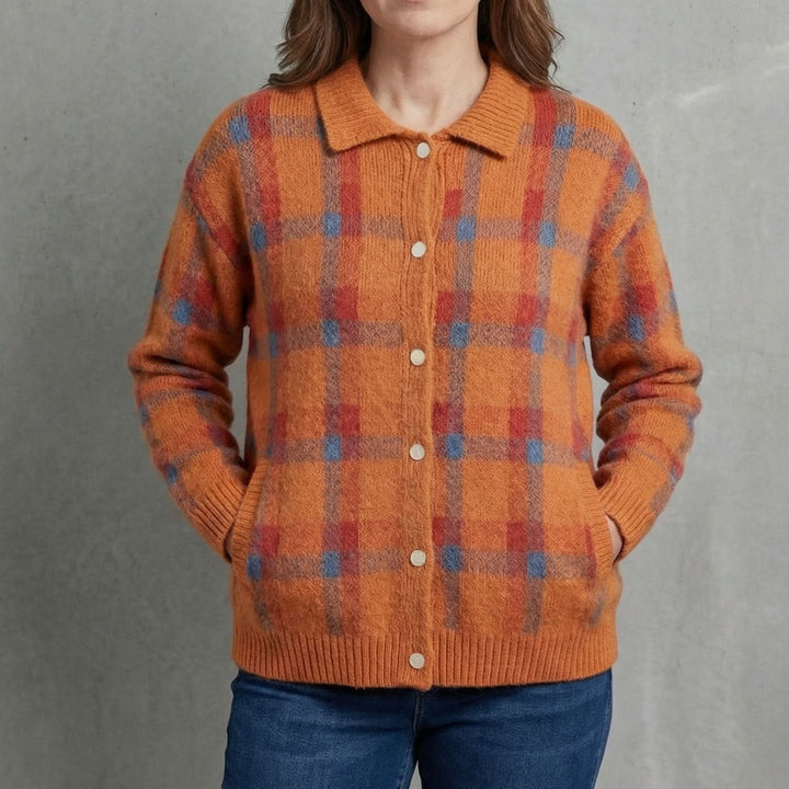 Celeste | Retro Check Knit Sweater