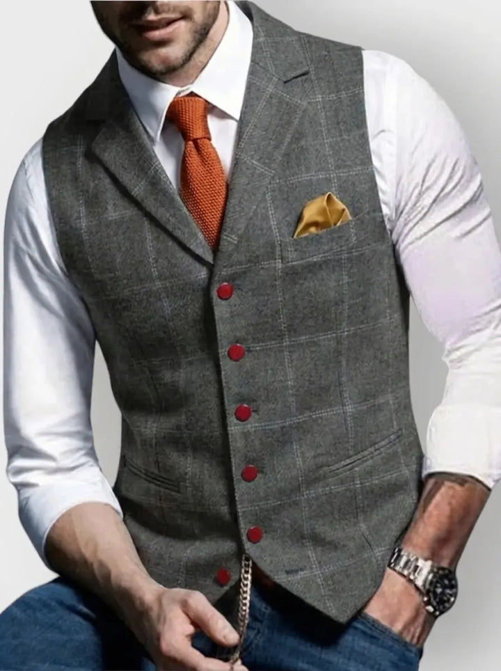 Ambrose | Men's Tweed-Look Waistcoat