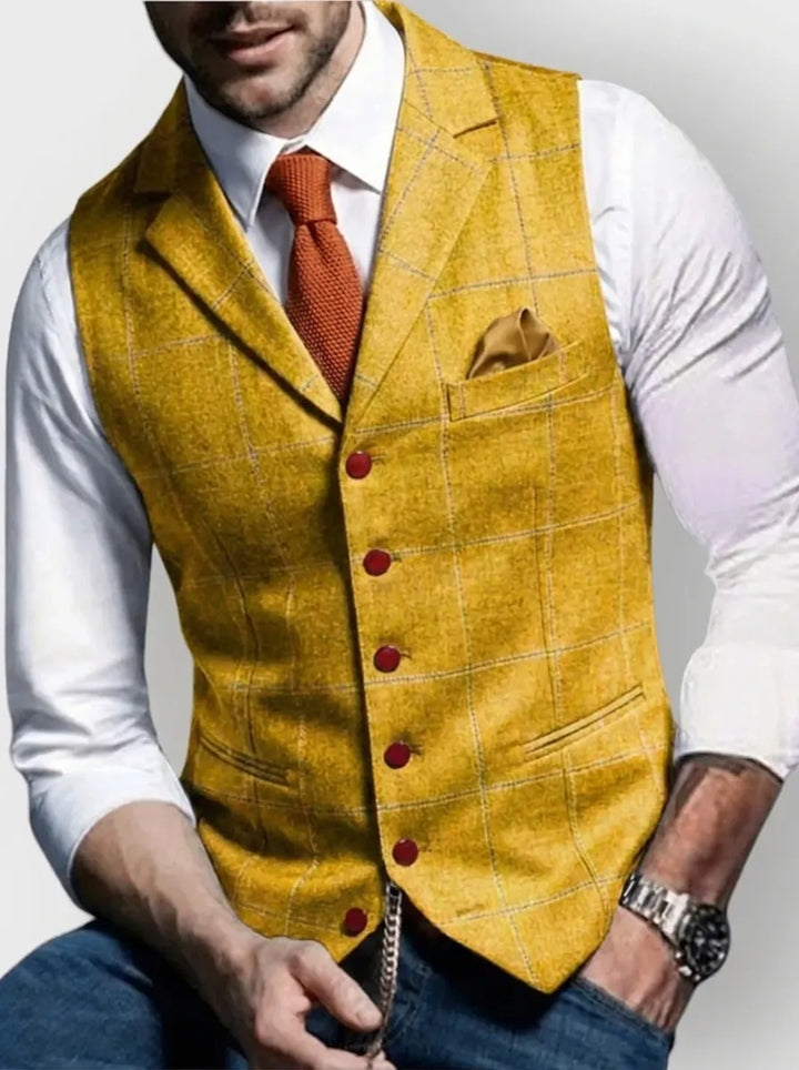 Ambrose | Men's Tweed-Look Waistcoat