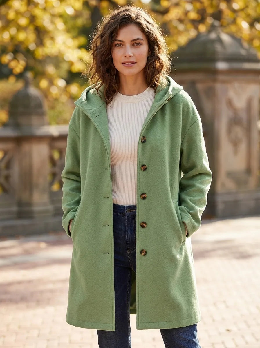 Sylvie | Women's Hooded Plush Fleece Coat
