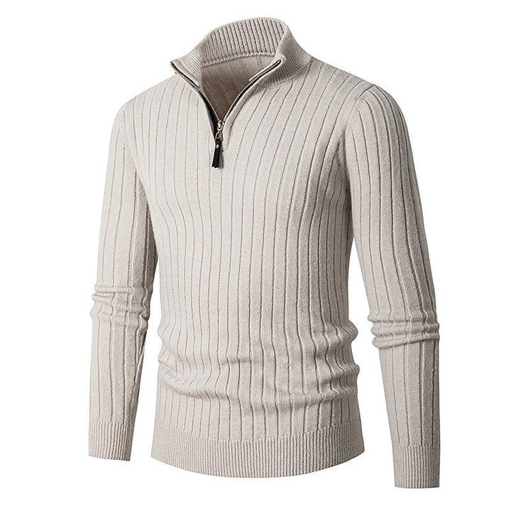 Elliot | Men's Ribbed Quarter-Zip Jumper