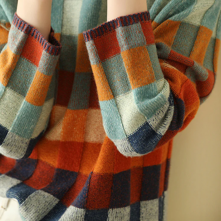 Mirelle | Colourful Check Knit Jumper