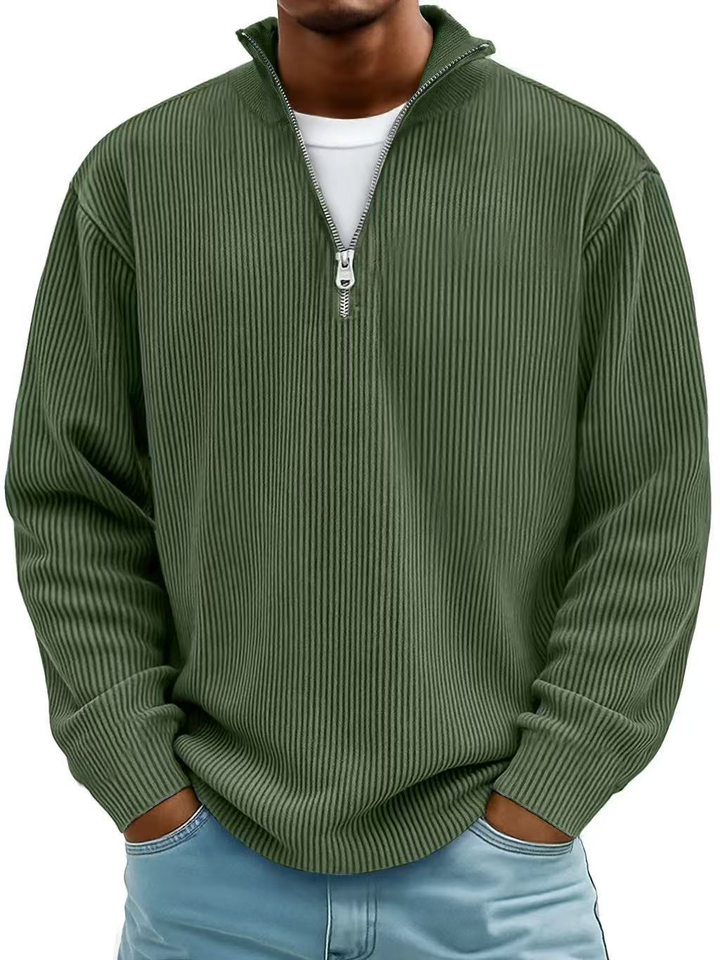 Theo | Men's Ribbed Half-Zip Jumper