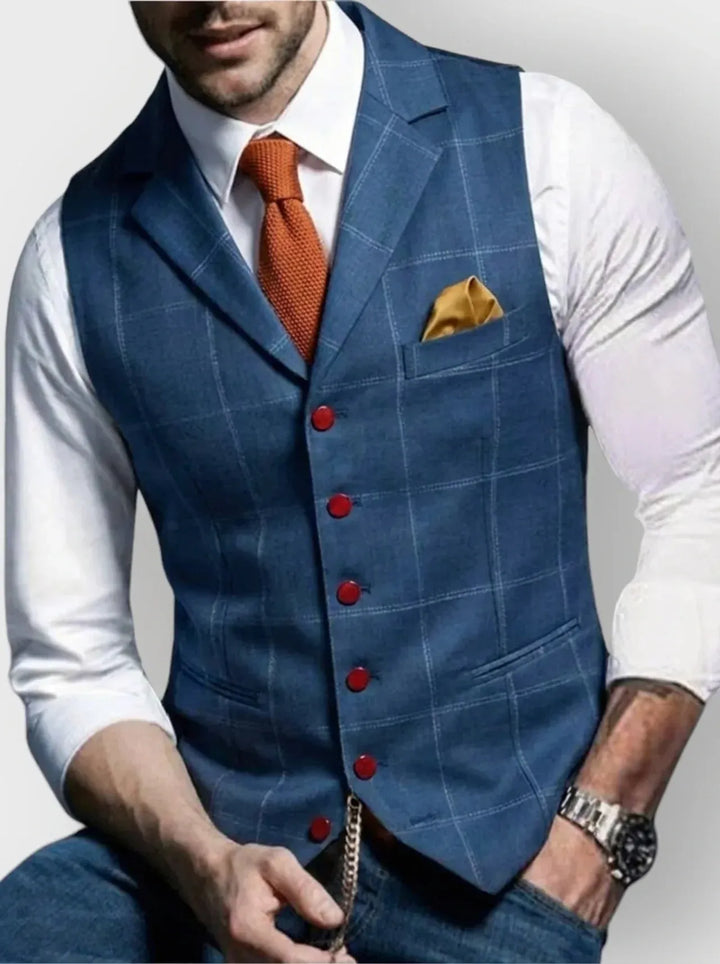 Ambrose | Men's Tweed-Look Waistcoat