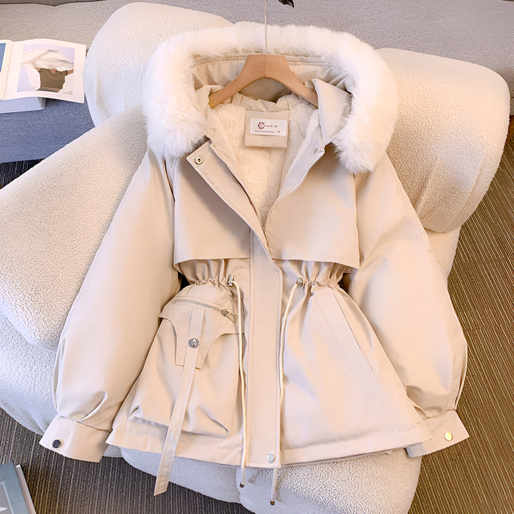 Romilly | Women's Hooded Winter Coat with Fluffy Collar