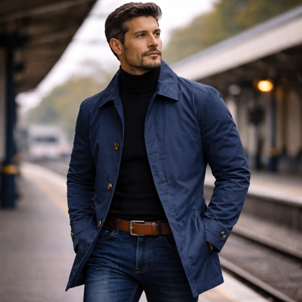 Edmund | Men’s Structured Quilted Spring Coat
