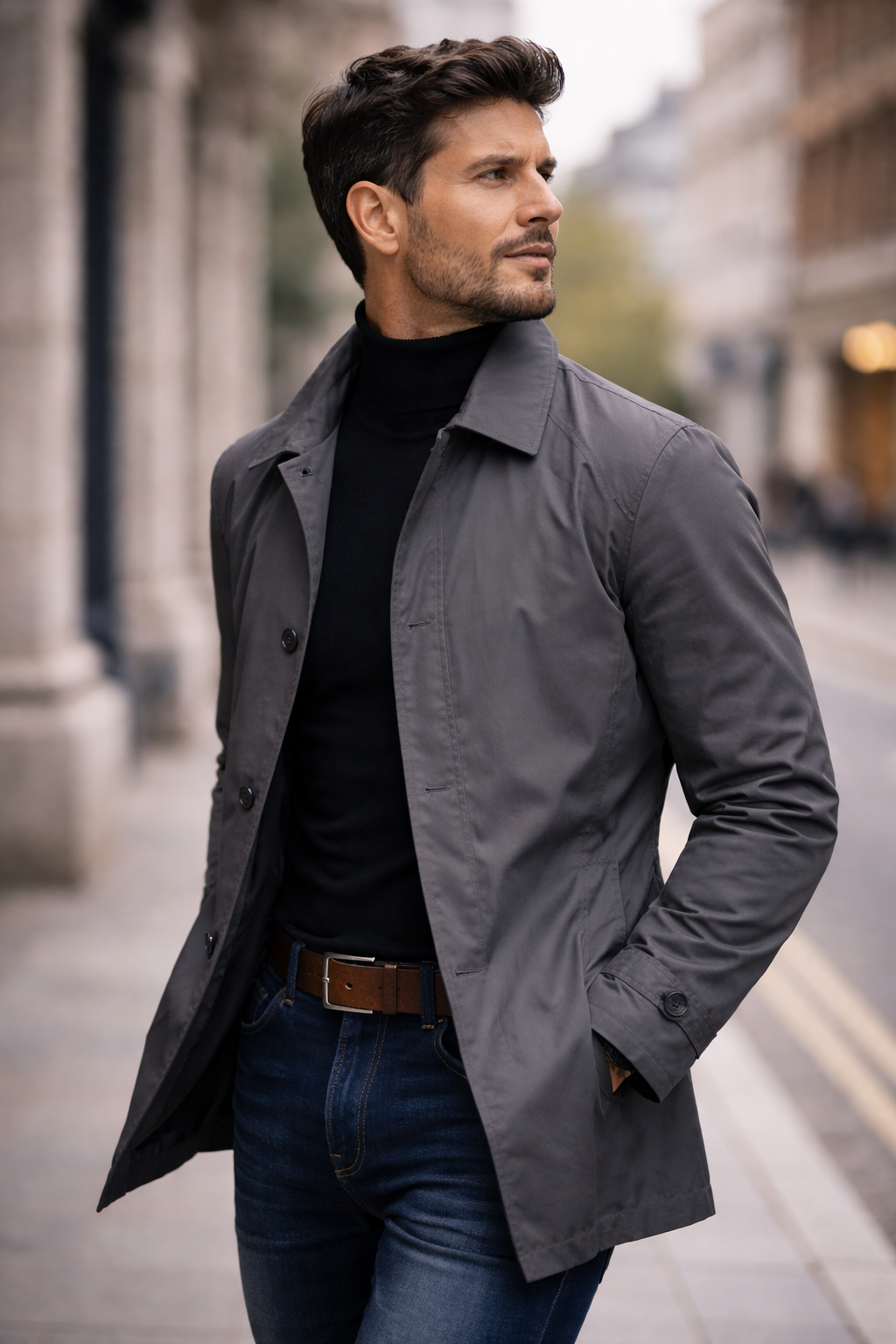 Edmund | Men’s Structured Quilted Spring Coat