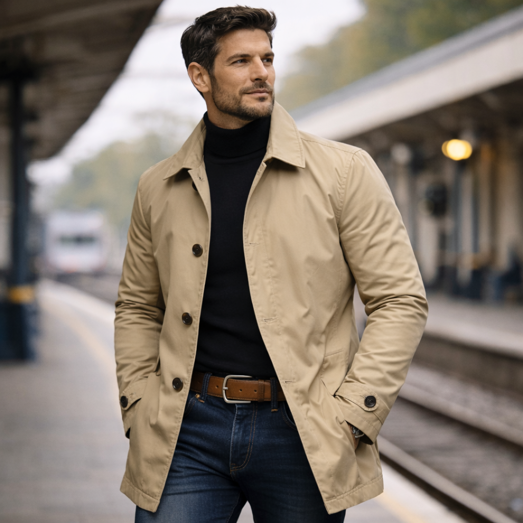 Edmund | Men’s Structured Quilted Spring Coat