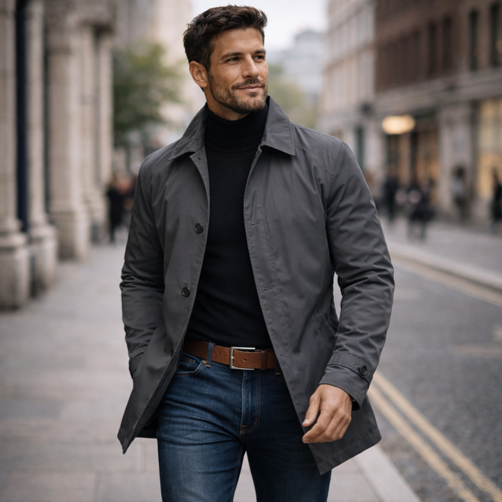 Edmund | Men’s Structured Quilted Spring Coat