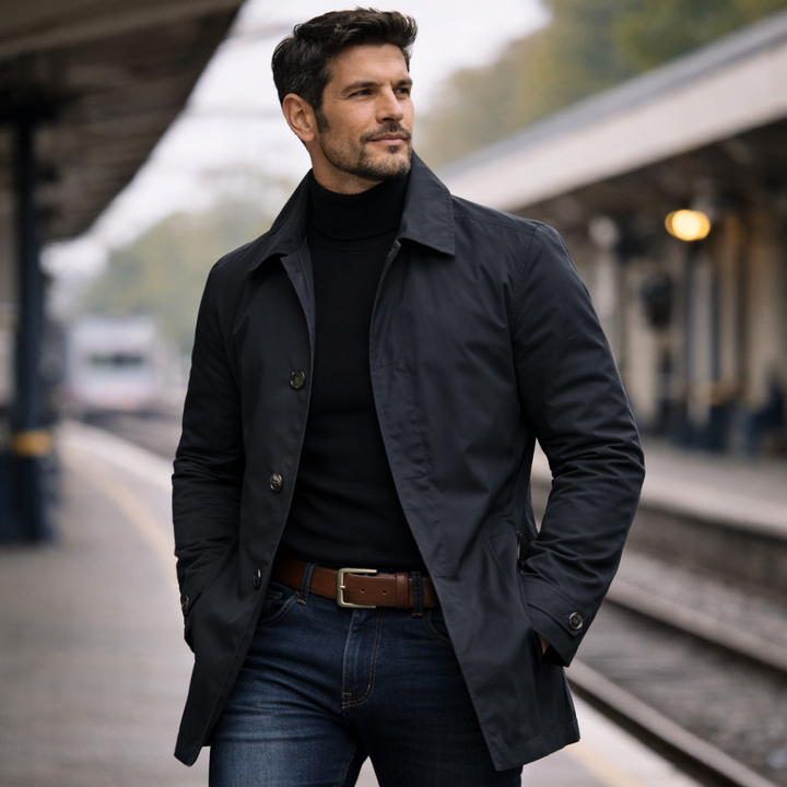 Edmund | Men’s Structured Quilted Spring Coat