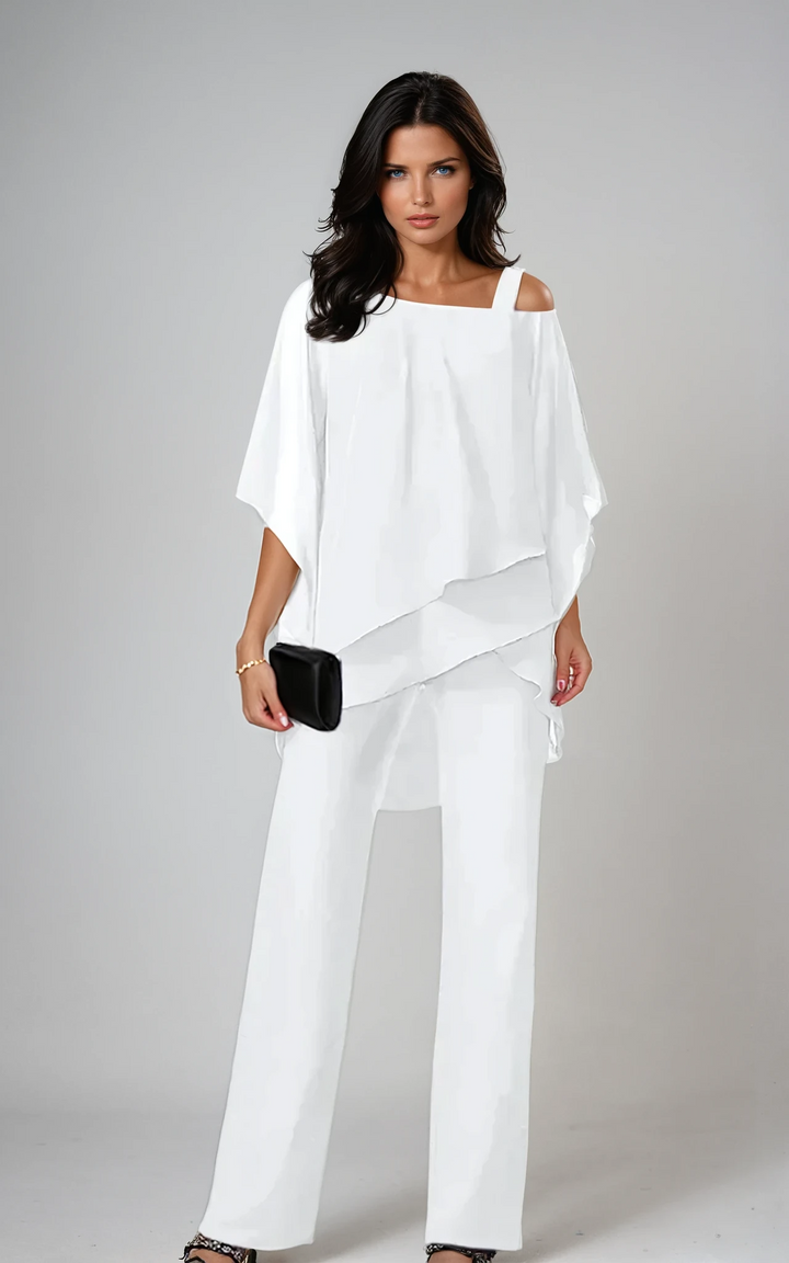 Evelyn | Women's Layered Two-Piece Trouser Set