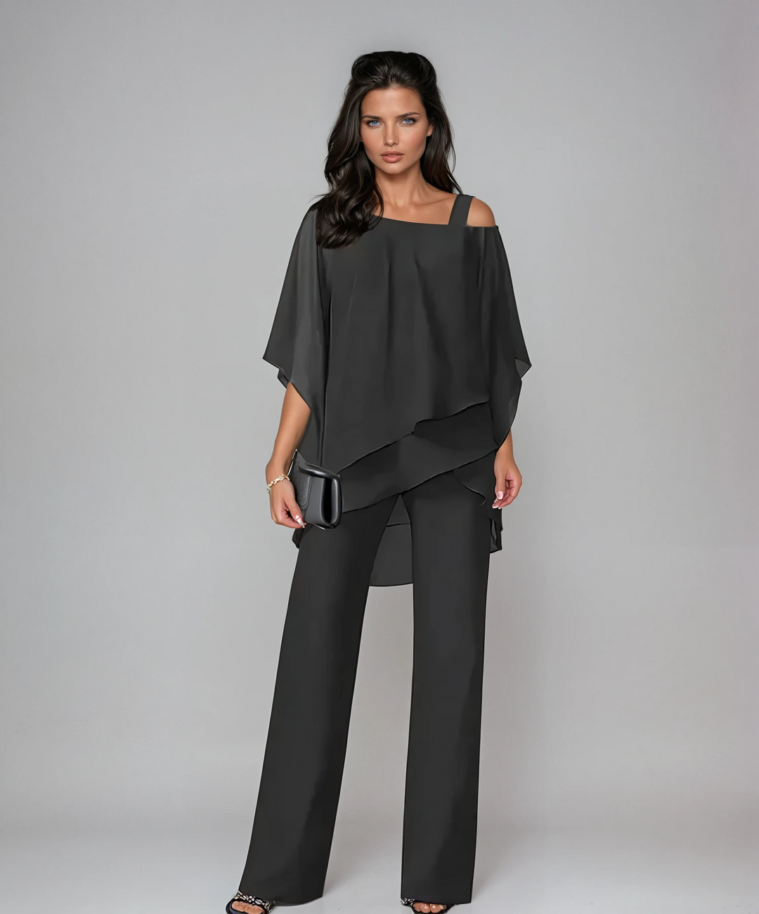 Evelyn | Women's Layered Two-Piece Trouser Set