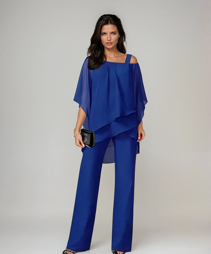 Evelyn | Women's Layered Two-Piece Trouser Set