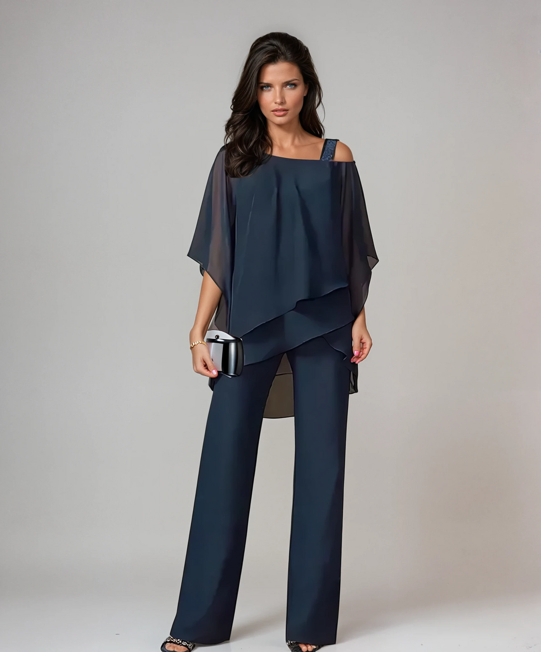 Evelyn | Women's Layered Two-Piece Trouser Set