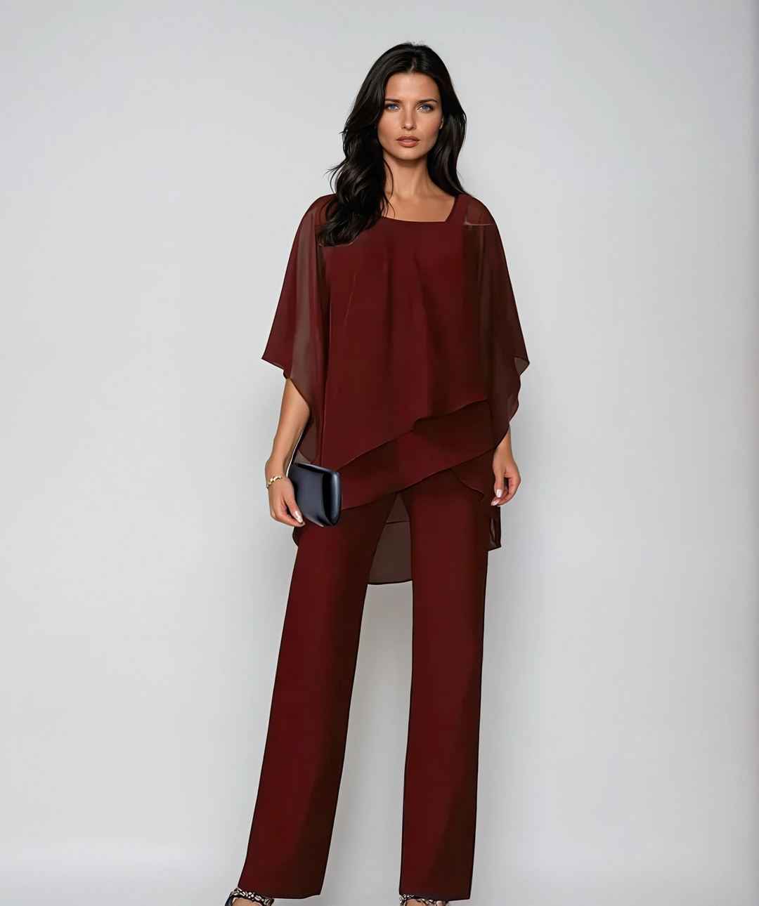 Evelyn | Women's Layered Two-Piece Trouser Set