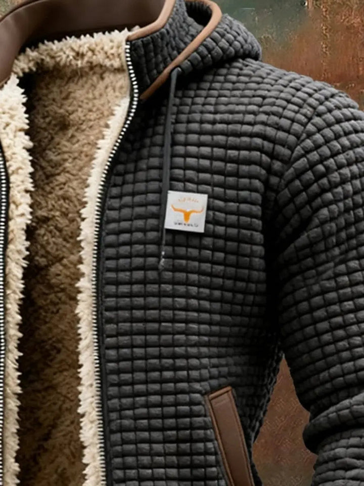 Alistair | Men’s Quilted Fleece-Lined Hooded Zip-Up Winter Jacket