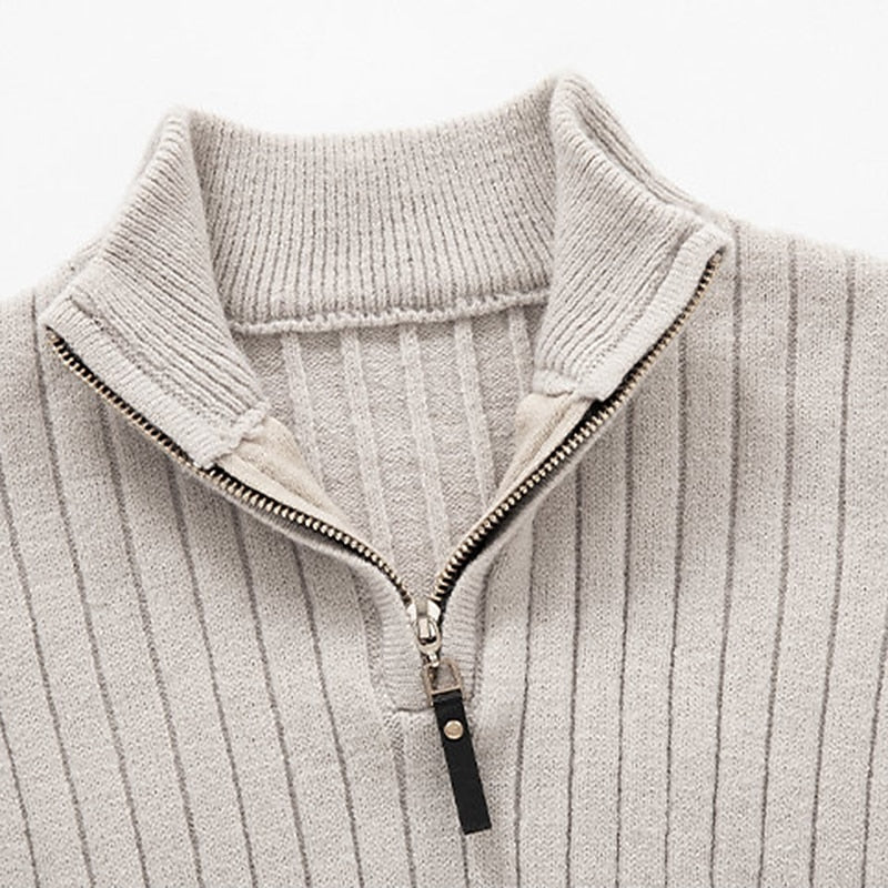 Elliot | Men's Ribbed Quarter-Zip Jumper