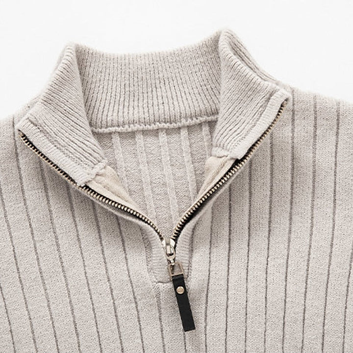 Elliot | Men's Ribbed Quarter-Zip Jumper