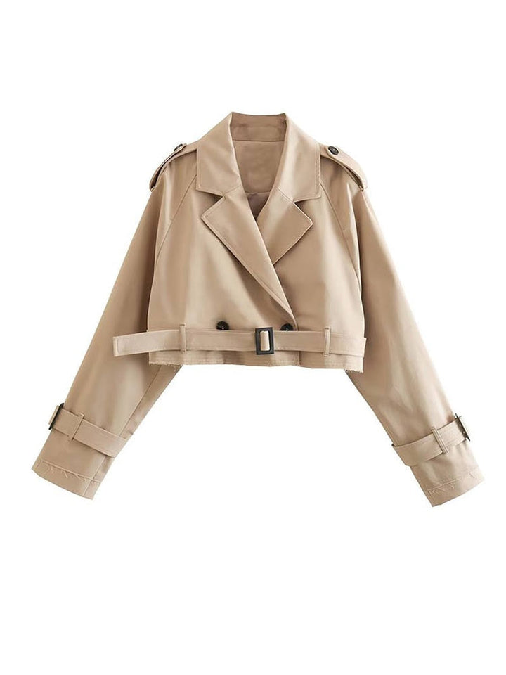 Margot | Women's Cropped Double-Breasted Trench Coat