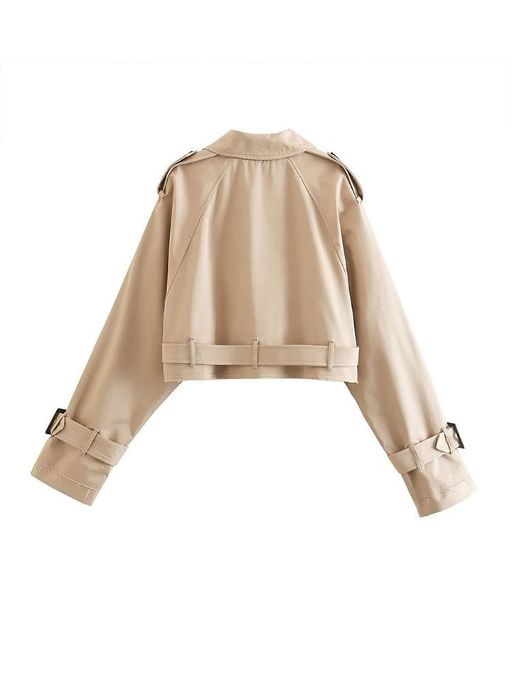 Margot | Women's Cropped Double-Breasted Trench Coat